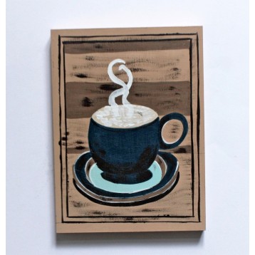 Tablou din lemn - Ceasca de cafea